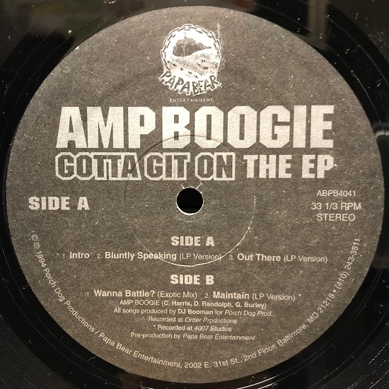 AMP BOOGIE / GOTTA GIT ON THE EP