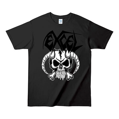 EXCEL (US) / エクセル / SKULL & HORN T SHIRT (black & black/XXL)