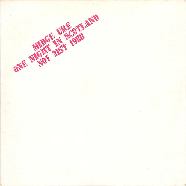MIDGE URE / ミッジ・ユーロ / ONE NIGHT IN SCOTLAN