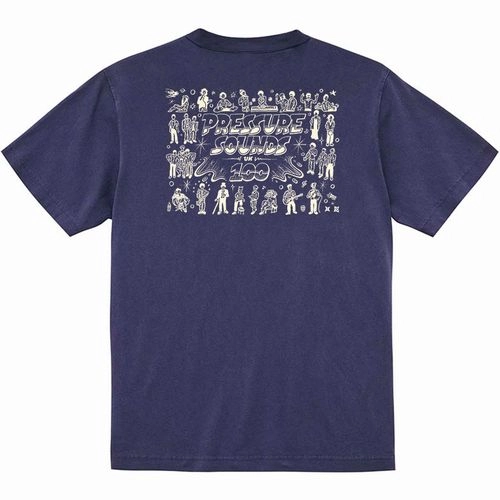 PRESSURE SOUNDS T-SHIRTS / 100TH POCKET T NAVY XL