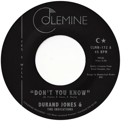 DURAND JONES & THE INDICATIONS / ドラン・ジョーンズ&ザ・インディケーションズ / DON'T YOU KNOW / TRUE LOVE (ORANGE VINYL)