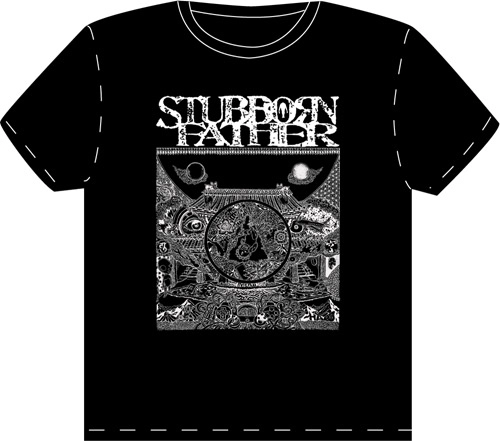 STUBBORN FATHER / スタボーン・ファーザー / "空"(Kuu) T-shirt　Black/White/S
