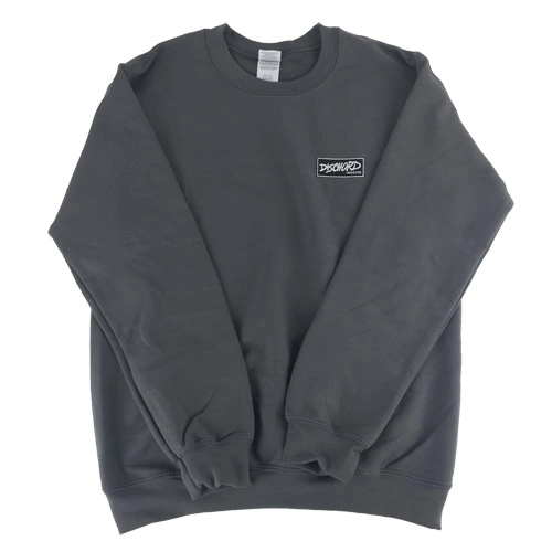 DISCHORD OFFICIAL GOODS / S/CHARCOAL/BOX LOGO CREWNECK SWEATSHIRT