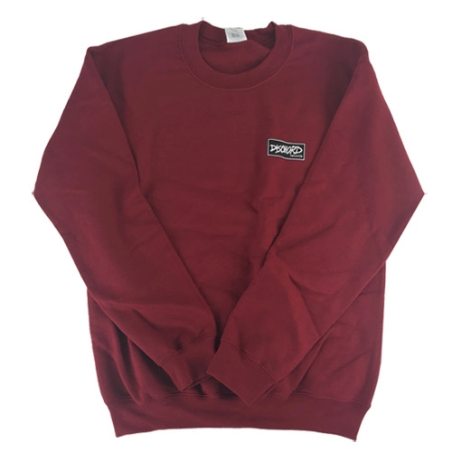 DISCHORD OFFICIAL GOODS / XL/GARNET/BOX LOGO CREWNECK SWEATSHIRT