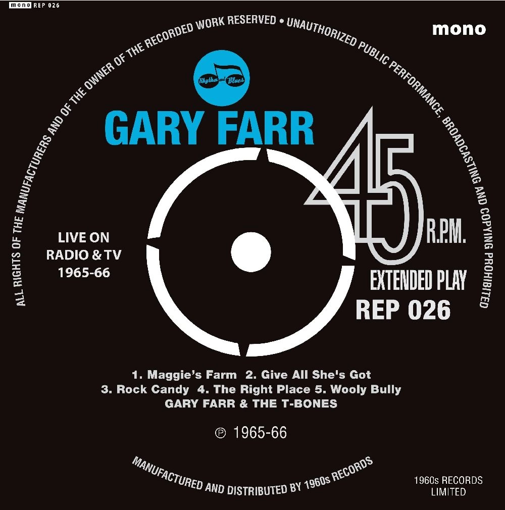 GARY FARR & THE T-BONES / ゲイリー・ファー＆ザ・T-ボーンズ / LIVE ON RADIO & TV 1965-66 [7"] / LIVE ON TV EP [7"]