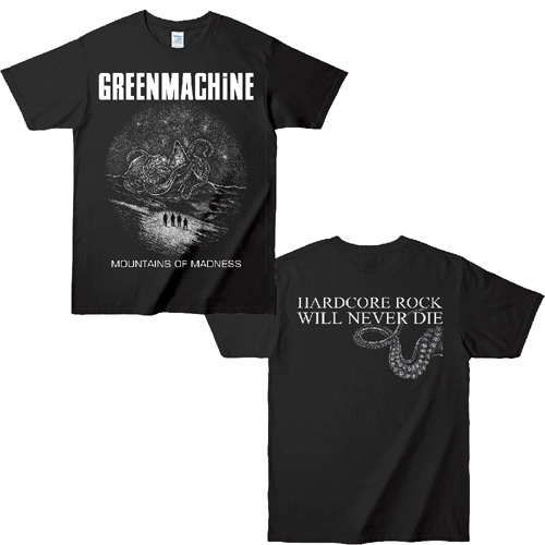 GREENMACHiNE / MOUNTAINS OF MADNESS T SHIRT BLACK / WHITE /L