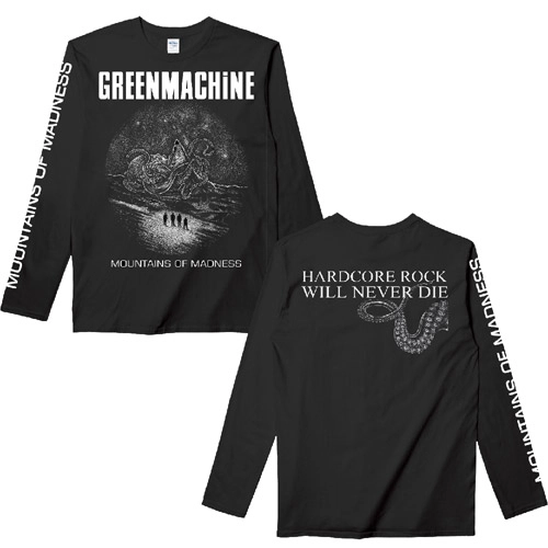 GREENMACHiNE / MOUNTAINS OF MADNESS LONG SLEEVE T SHIRT BLACK / WHITE/L