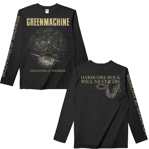 GREENMACHiNE / MOUNTAINS OF MADNESS LONG SLEEVE T SHIRT BLACK / SAND/M