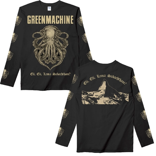 GREENMACHiNE / ELI, ELI, LEMA SABACHTHANI? LONG SLEEVE T SHIRT BLACK / SAND/XS