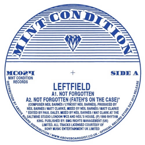 LEFTFIELD / レフトフィールド / NOT FORGOTTEN (RECORD STORE DAY 2019)