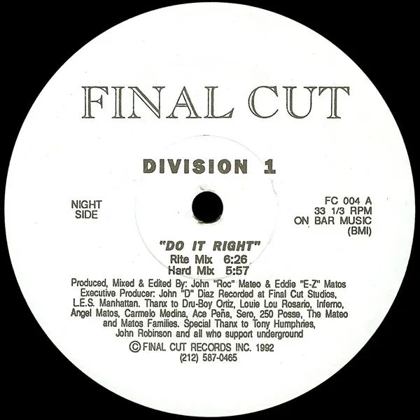 DIVISION 1 / DO IT RIGHT