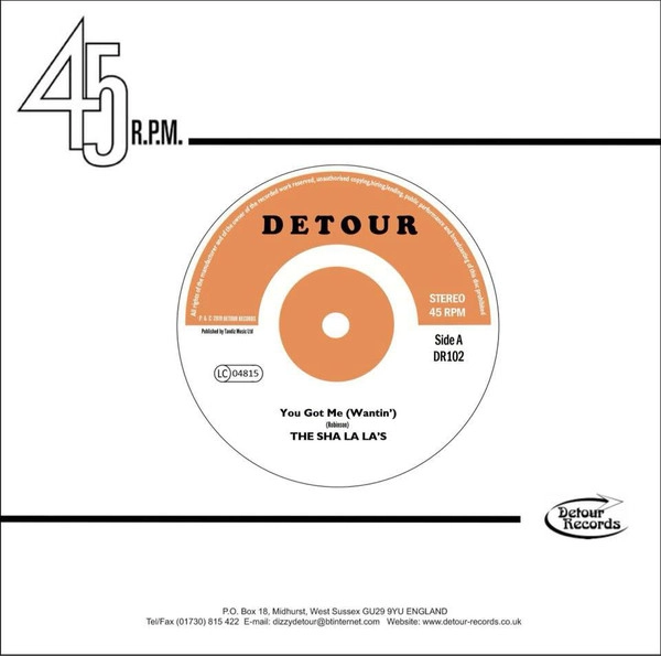 THE SHA LA LA'S / YOU GOT ME (WANTIN') / PUT IT RIGHT