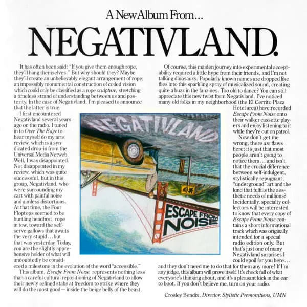 NEGATIVLAND / ネガティヴ・ランド / ESCAPE FROM NOISE
