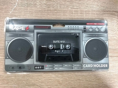 TATSUO SUNAGA / 須永辰緒 / 須永辰緒デザイン TAPES X カセットテープ型カードホルダー (BLACK ver.)