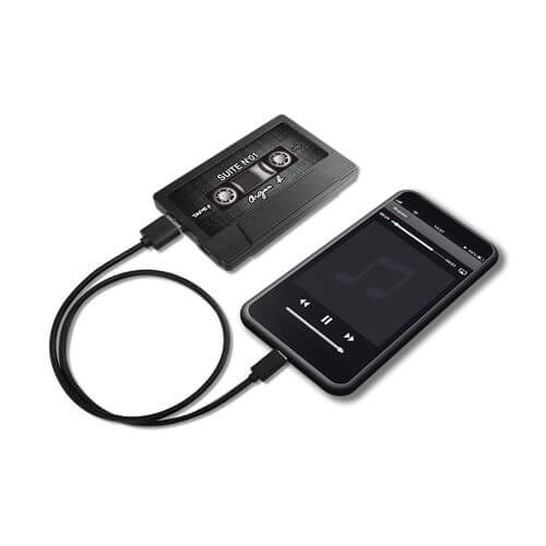 TATSUO SUNAGA / 須永辰緒 / 須永辰緒プロデュース TAPES x organ b suite BLACK ver. カセットテープ型バッテリーチャージャー
