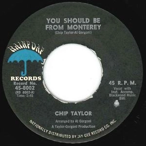 CHIP TAYLOR / チップ・テイラー / YOU SHOULD BE FROM MONTEREY / I'LL NEVER BE ALONE AGAIN