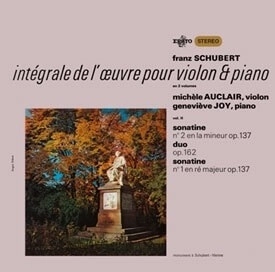 MICHELE AUCLAIR / ミシェル・オークレール / SCHUBERT:WORKS FOR VIOLIN&PIANO VOL.2(LP/LTD)