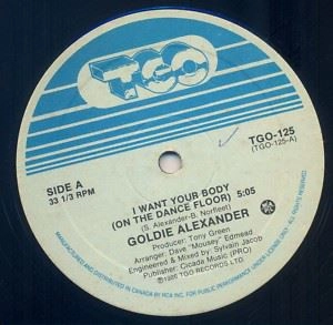 GOLDIE ALEXANDER / ゴールディー・アレクサンダー / I WANT YOUR BODY (ON THE DANCE FLOOR)