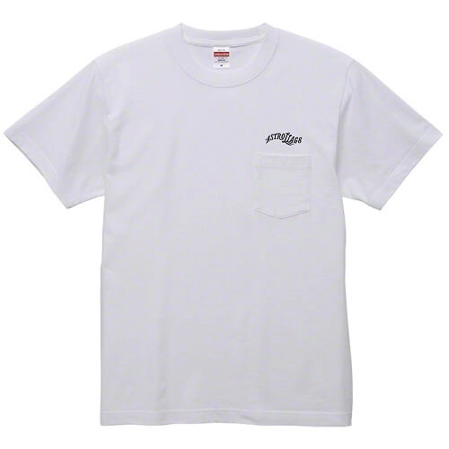 ASTROLLAGE / LOGO POCKET T-SHIRTS WHITE/BL SIZE:S / LOGO T-SHIRTS WHITE/BL SIZE:S