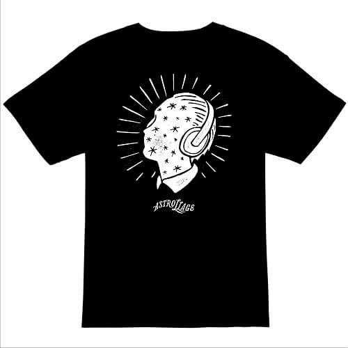 ASTROLLAGE / LOGO POCKET T-SHIRTS BLACK/WH SIZE:L