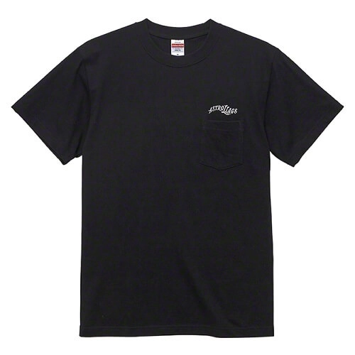 ASTROLLAGE / LOGO POCKET T-SHIRTS BLACK/WH SIZE:XL