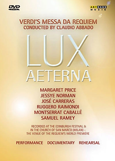 CLAUDIO ABBADO / クラウディオ・アバド / LUX AETERNA-VERDI:REQUIEM-DOCUMENTARY,REHARSAL&PERFORMANCE(2PAL-DVD)
