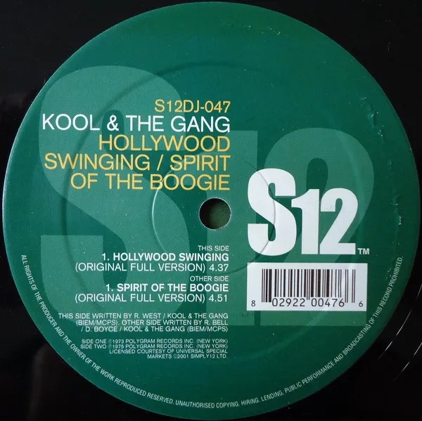 KOOL & THE GANG / クール&ザ・ギャング / HOLLYWOOD SWINGING