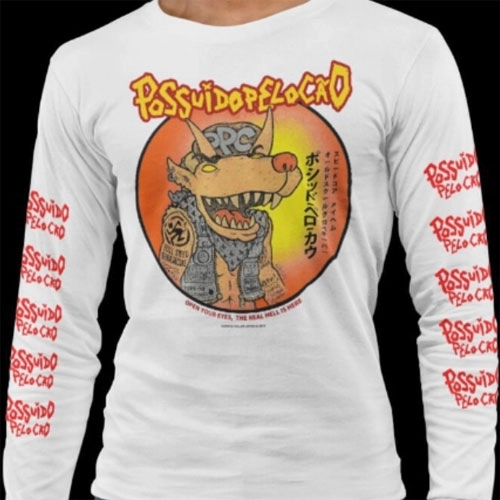 POSSUIDO PELO CAO / オフィシャルロングスリーブTシャツ（ホワイト）/XL