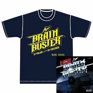 DJ VIBLAM feat. GO FORCEMEN / BRAIN BUSTER 7" ★ディスクユニオン限定T-SHIRTS付セットXXLサイズ NAVY