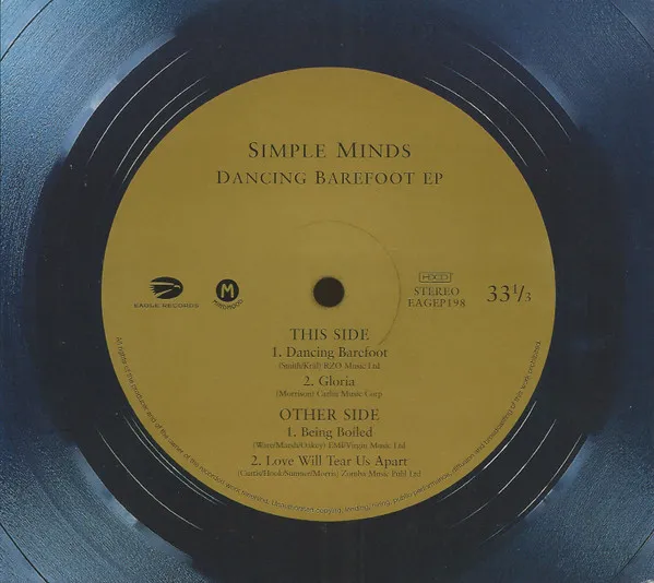 SIMPLE MINDS / シンプル・マインズ / DANCING BAREFOOT EP