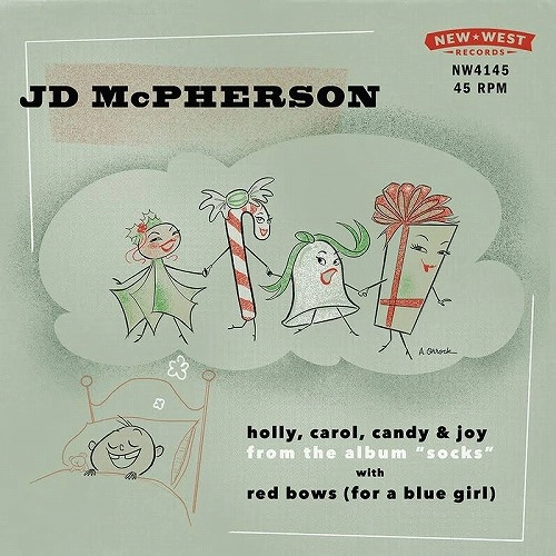 JD MCPHERSON / HOLLY, CAROL, CANDY & JOY / RED BOWS (FOR A BLUE GIRL) (SNOW GLOBE COLORED VINYL)