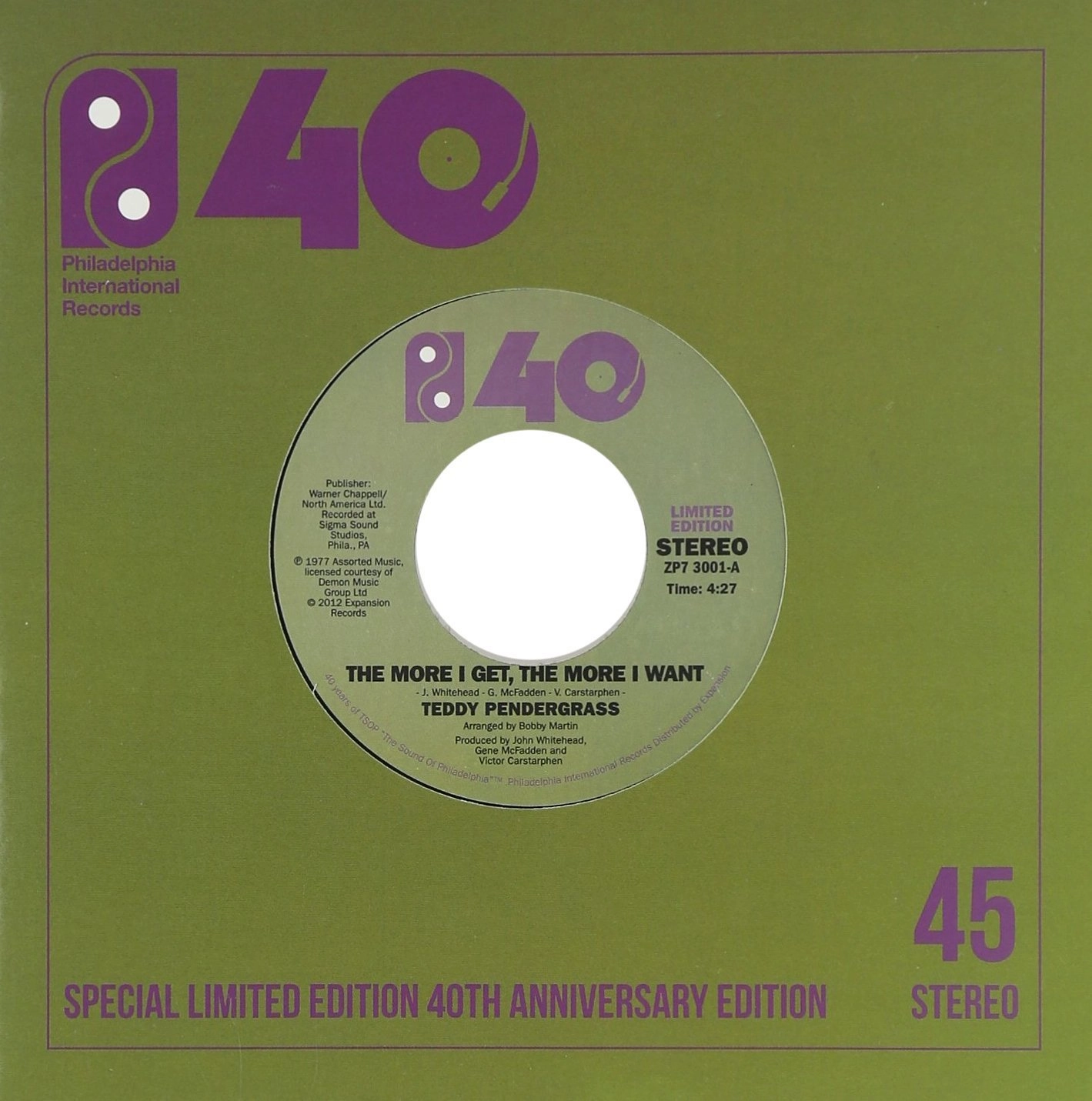 TEDDY PENDERGRASS / テディ・ペンダーグラス / MORE I GET, THE MORE I WANT