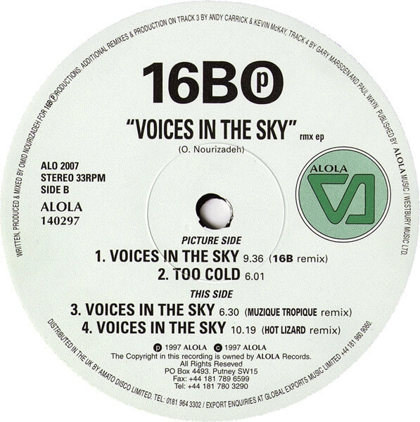 16B / VOICES IN THE SKY REMIX EP