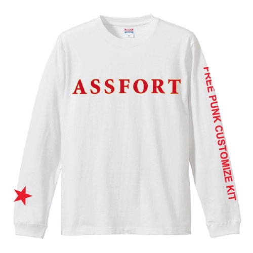 ASSFORT / FREE PUNK CUSTOMIZE KIT LONG SLEEVE T SHIRT WHITE/XL
