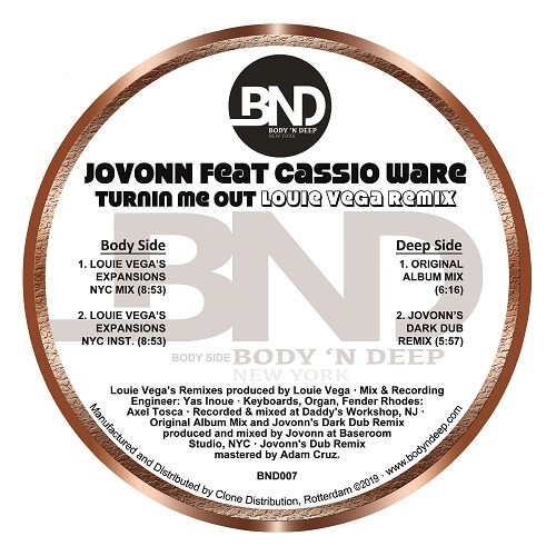 JOVONN / ジョヴォーン / TURNIN ME OUT FEAT. CASIOWARE (LOUIE VEGA REMIX)