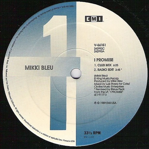 MIKKI BLEU / ミッキー・ブルー / I PROMISE