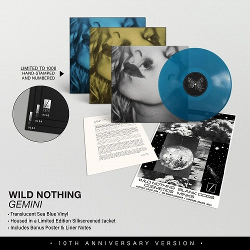 WILD NOTHING / ワイルド・ナッシング / GEMINI (10TH ANNIVERSARY VERSION) (TRANSLUCENT SEA BLUE VINYL)