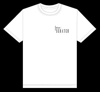 DJ SCRATCH NICE / "from SCRATCH" T-SHIRTS WHITE (L)