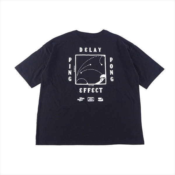 ASTROLLAGE / CHALKBOY DELAY EFFECT T-shirts BLACK/WHITE SIZE:M / CHALKBOY DELAY EFFECT T-shirts BLACK/WHITE SIZE M