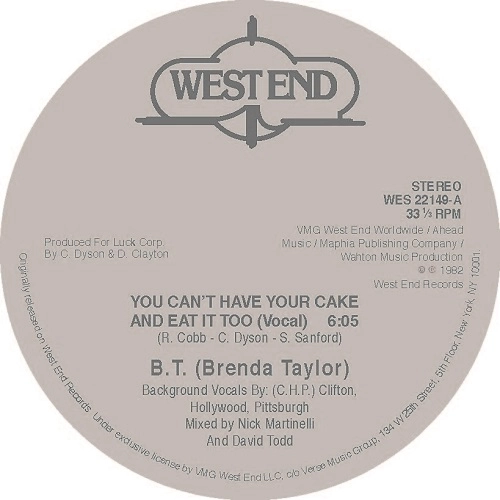 BRENDA TAYLOR / ブレンダ・テイラー / YOU CAN'T HAVE YOUR CAKE AND EAT IT TOO (WHITE VINYL)