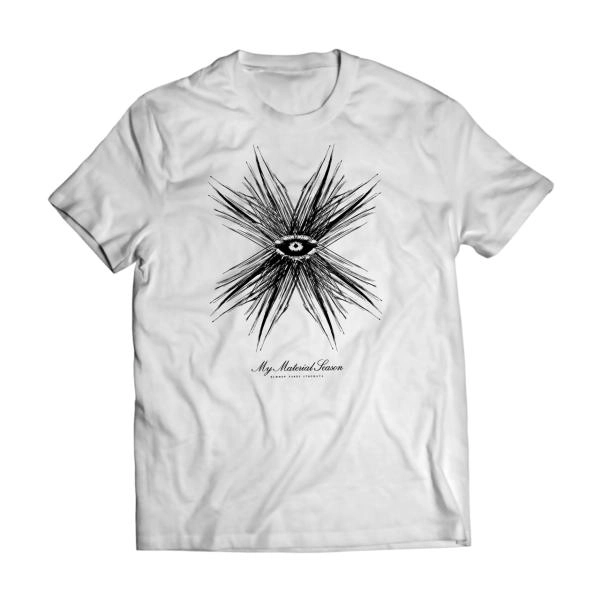 MY MATERIAL SEASON / マイ・マテリアル・シーズン / Bloody Pains StigmataコンセプトアートTシャツ＜ホワイト：XLサイズ＞