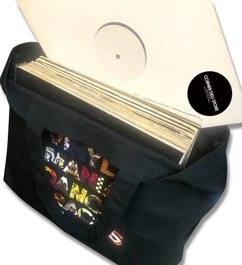 CORNER DELI STORE x Ver. / CLASSICS VINYL CANVAS TOTE BAG (BLACK)