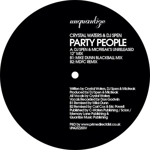 CRYSTAL WATERS / クリスタル・ウォーターズ / PARTY PEOPPLE (12")