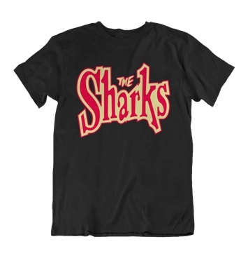 SHARKS (UK/PSYCHOBILLY) / シャークス / M/RED LOGO T-SHIRT(BLACK)