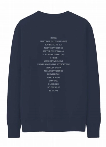 MARY J. BLIGE / メアリー・J.ブライジ / MY LIFE TRACKLIST CREWNECK (SIZE L)