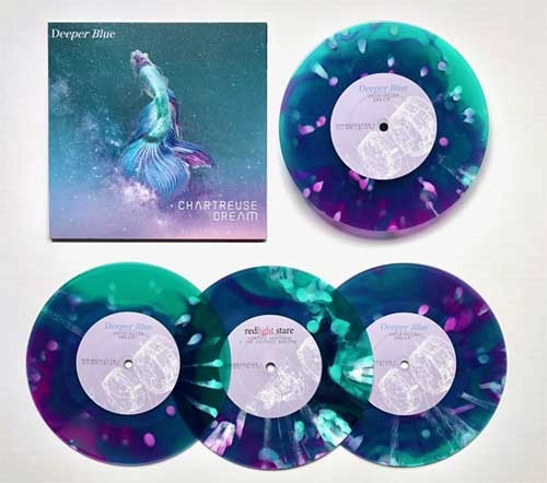 Deeper Blue : Redlight Stare / Chartreuse Dream（Blue Nebula Vinyl 7"） / Chartreuse Dream (Blue Nebula 7")