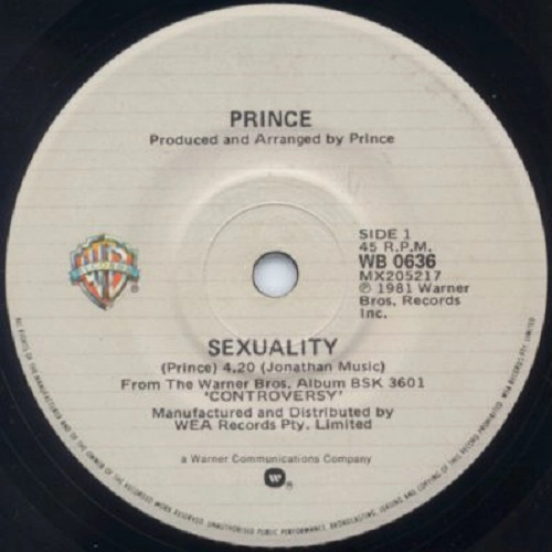 PRINCE / SEXUALITY / I WANNA BE YOUR LOVER