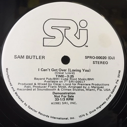 SAM BUTLER / サム・バトラー / I CAN'T GET OVER (US-ORIGINAL)
