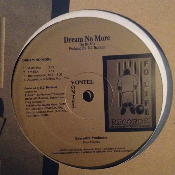 Vontel – Dream No More The Re-Mix レコード VONTEL 商品一覧 | ディスクユニオン・オンラインショップ