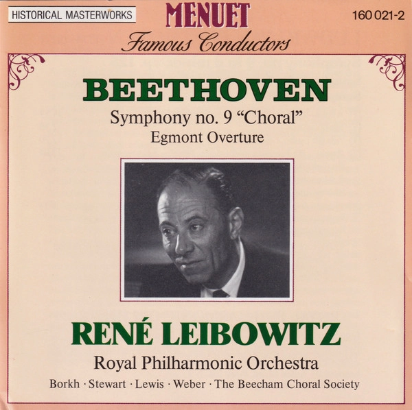 RENE LEIBOWITZ / ルネ・レイボヴィッツ / BEETHOVEN:SYMPHONY NO.9